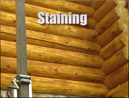  Axton, Virginia Log Home Staining